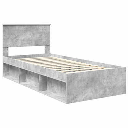 vidaXL Bed Frame Concerte Grey 75 x 190 cm Engineered wood