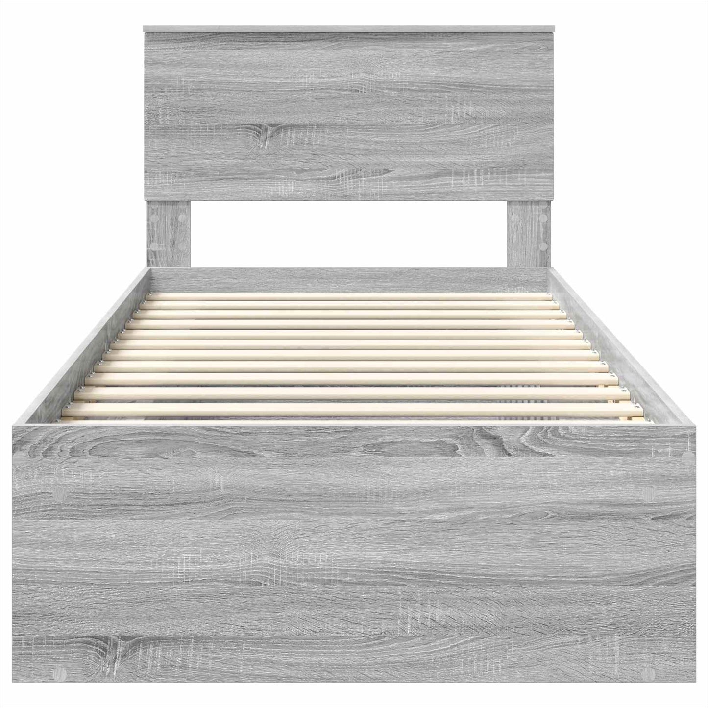 vidaXL Bed Frame Grey Sonoma 75 x 190 cm Engineered wood