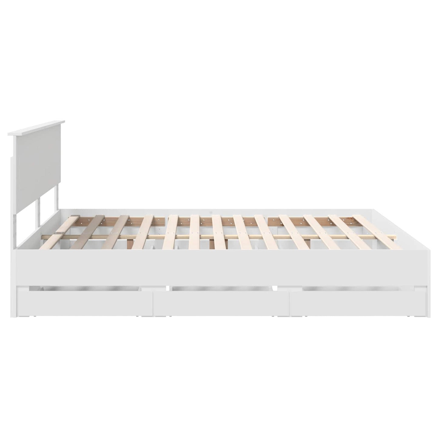vidaXL Bed Frame with Drawer White 180 x 200 cm Engineer Wood