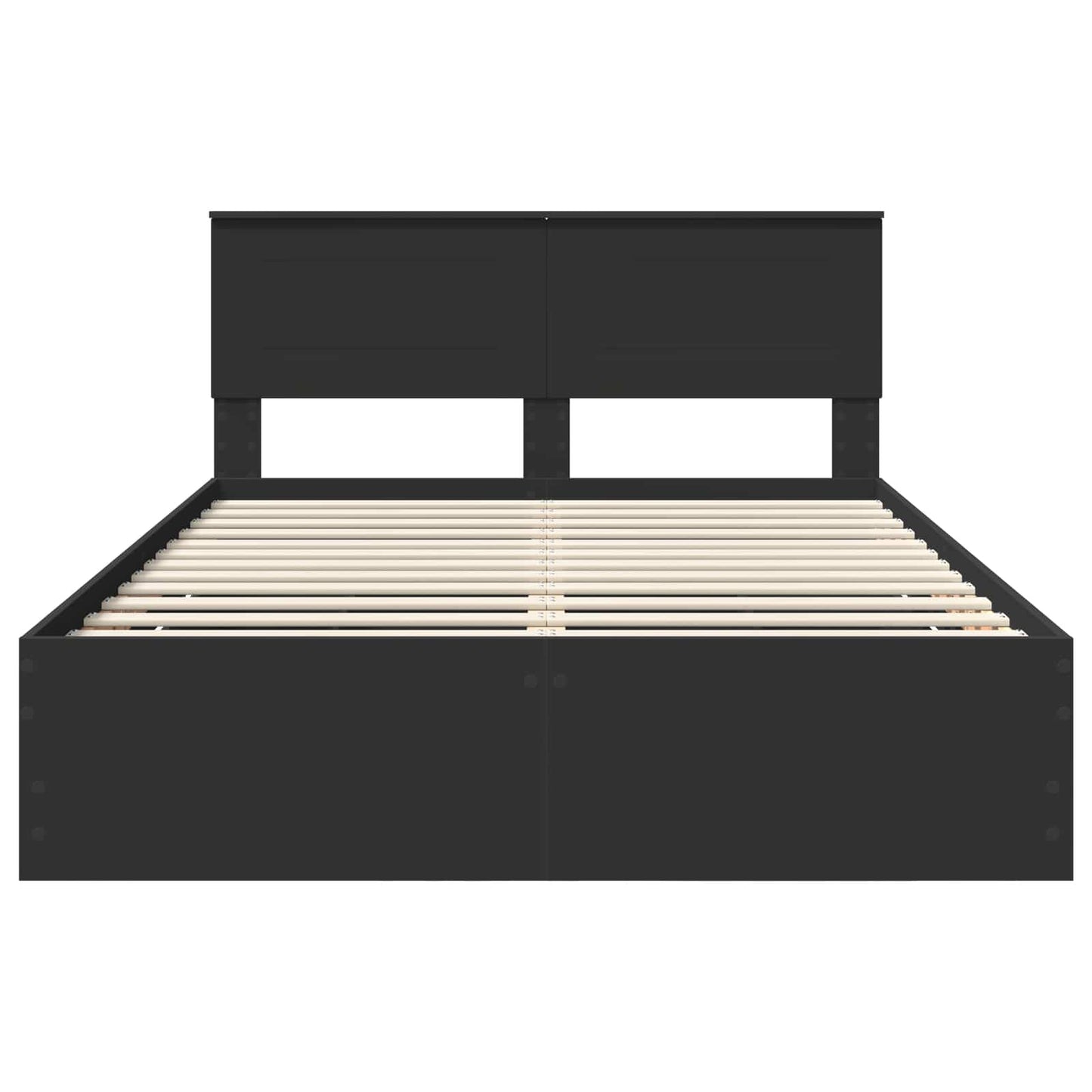 vidaXL Bed Frame with Drawer Black 140 x 190 cm Engineer Wood