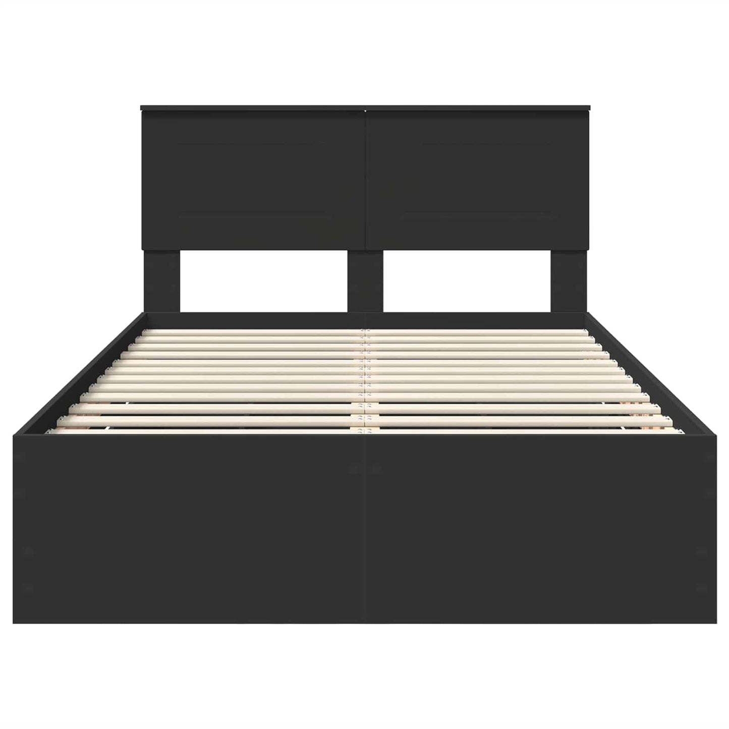 vidaXL Bed Frame with Drawer Black 120 x 190 cm Engineer Wood