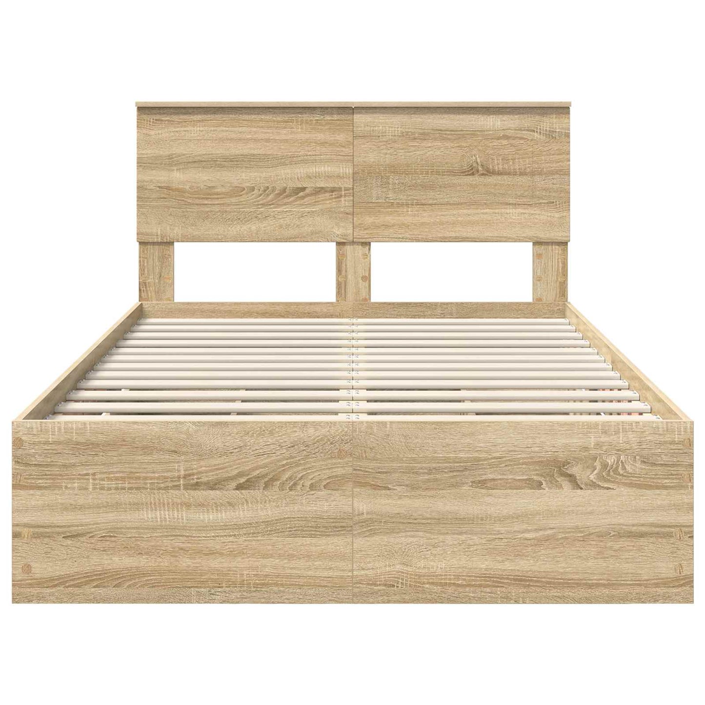vidaXL Bed Frame with Drawer Sonoma Oak 120 x 200 cm Engineer Wood