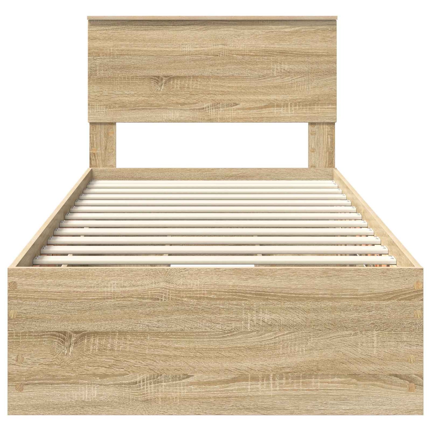 vidaXL Bed Frame with Drawer Sonoma Oak 75 x 190 cm Engineer Wood
