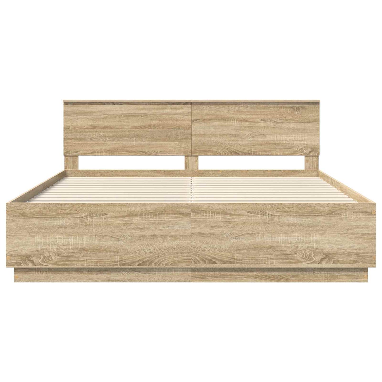 vidaXL Bed Frame Sonoma Oak 200 x 200 cm Engineered Wood