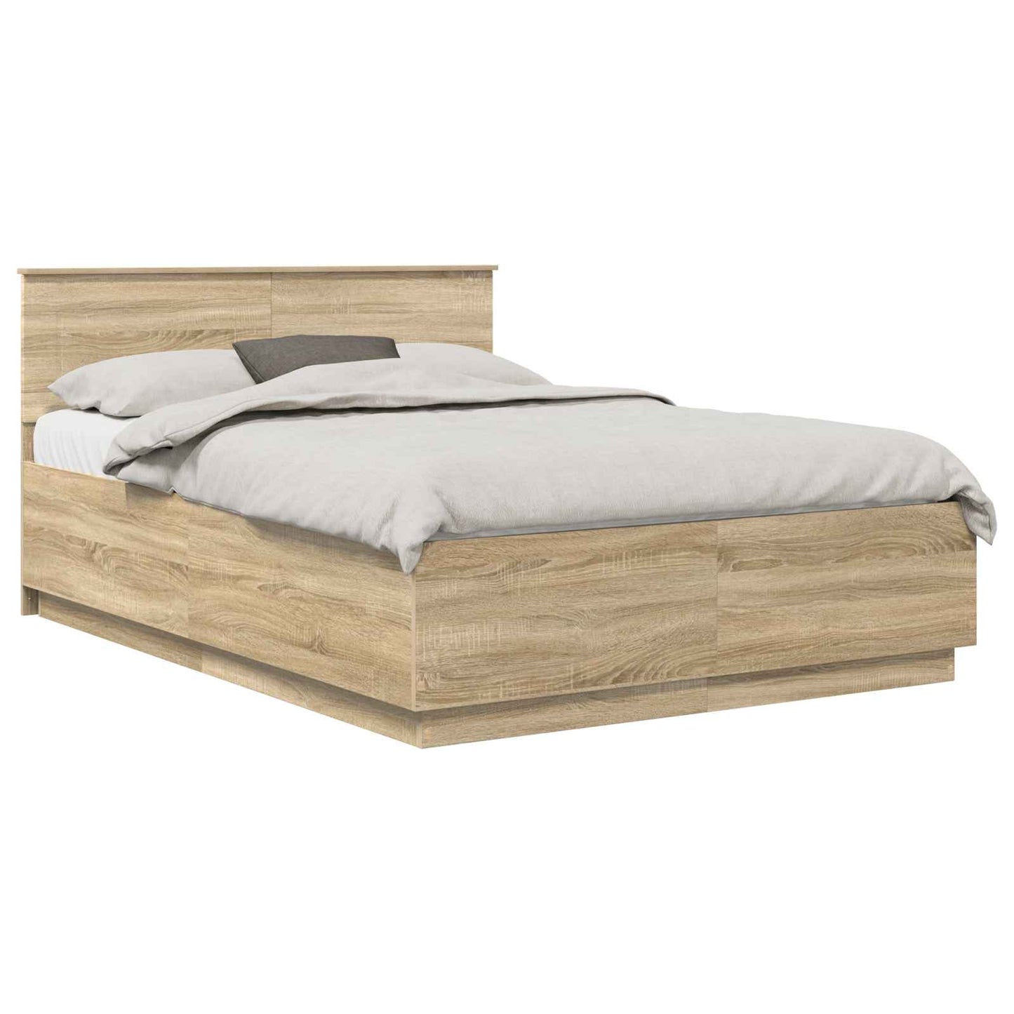 vidaXL Bed Frame Sonoma Oak 160 x 200 cm Engineered Wood