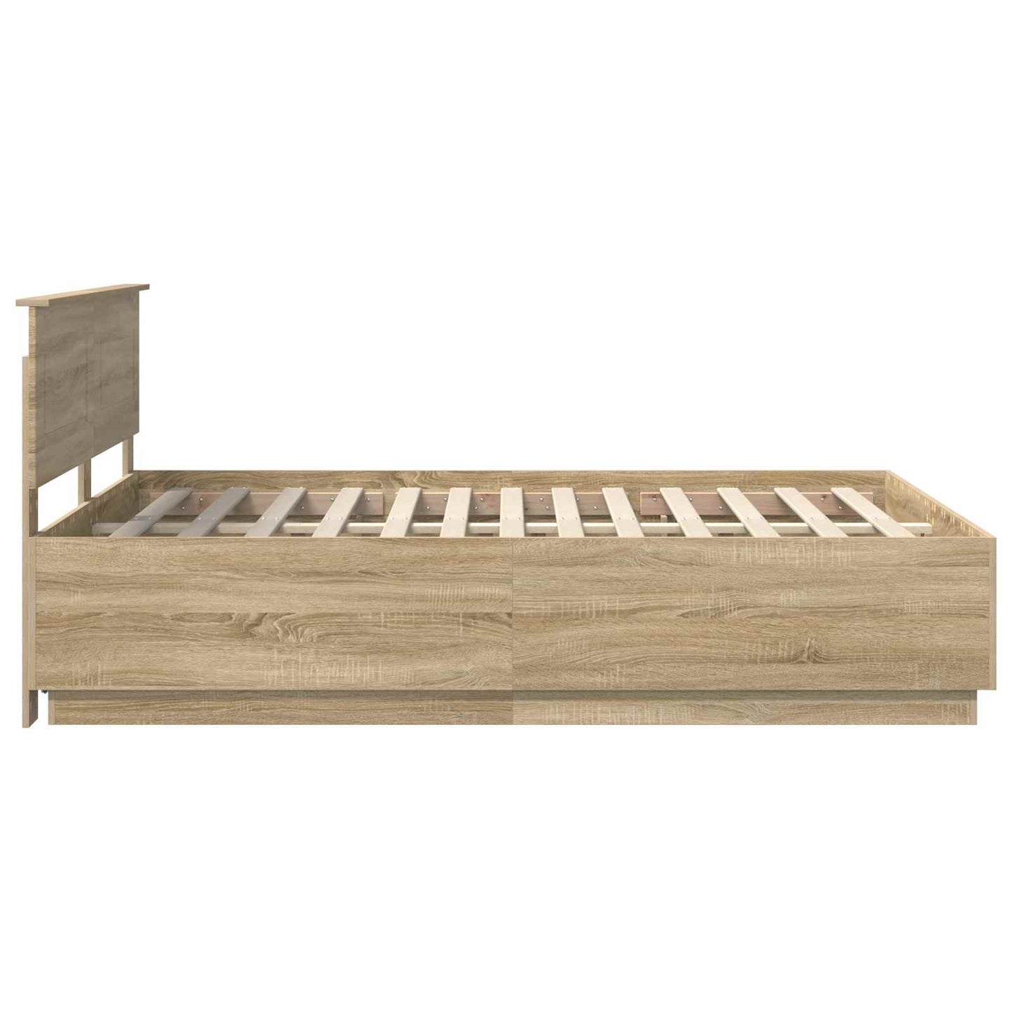 vidaXL Bed Frame Sonoma Oak 160 x 200 cm Engineered Wood