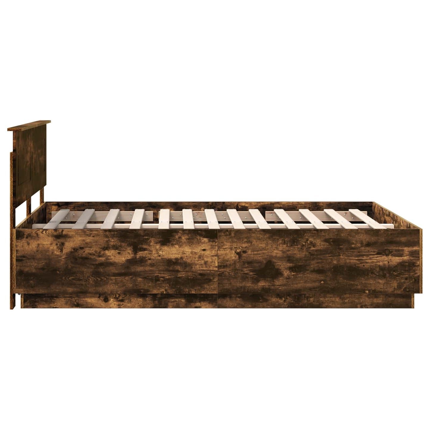 vidaXL Bed Frame Smoked Oak 160 x 200 cm Engineered Wood