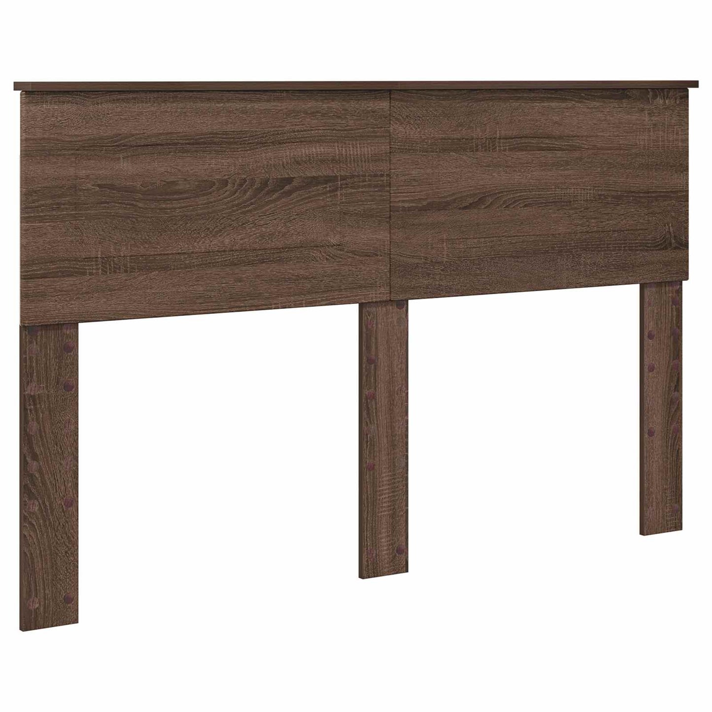 vidaXL Bed Frame with Headboard Brown Oak 150 x 200 cm Engineered Wood