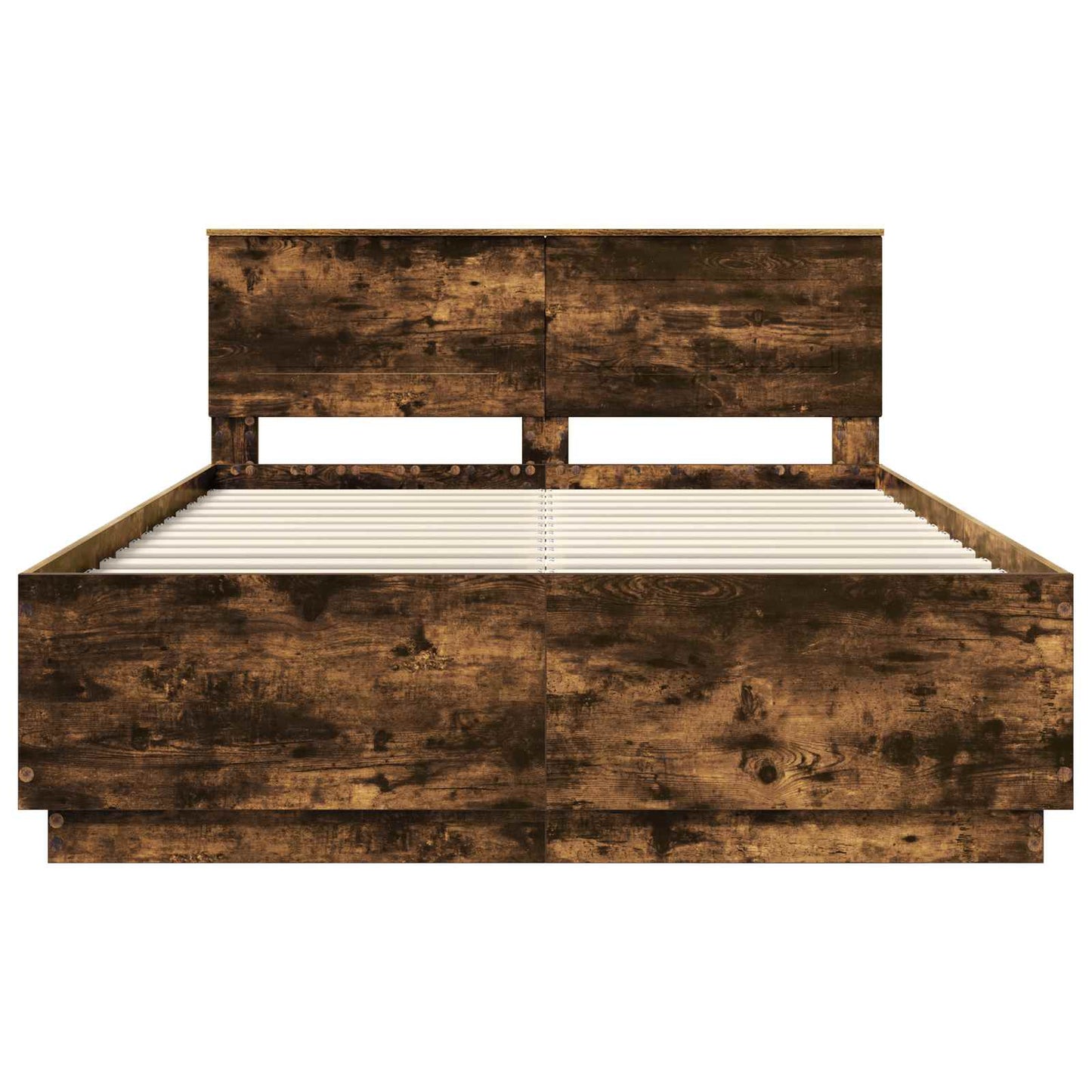 vidaXL Bed Frame Smoked Oak 140 x 200 cm Engineered Wood