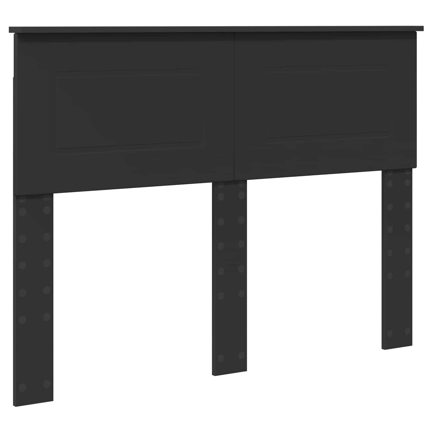 vidaXL Bed Frame with Headboard Black 135 x 190 cm Engineered Wood