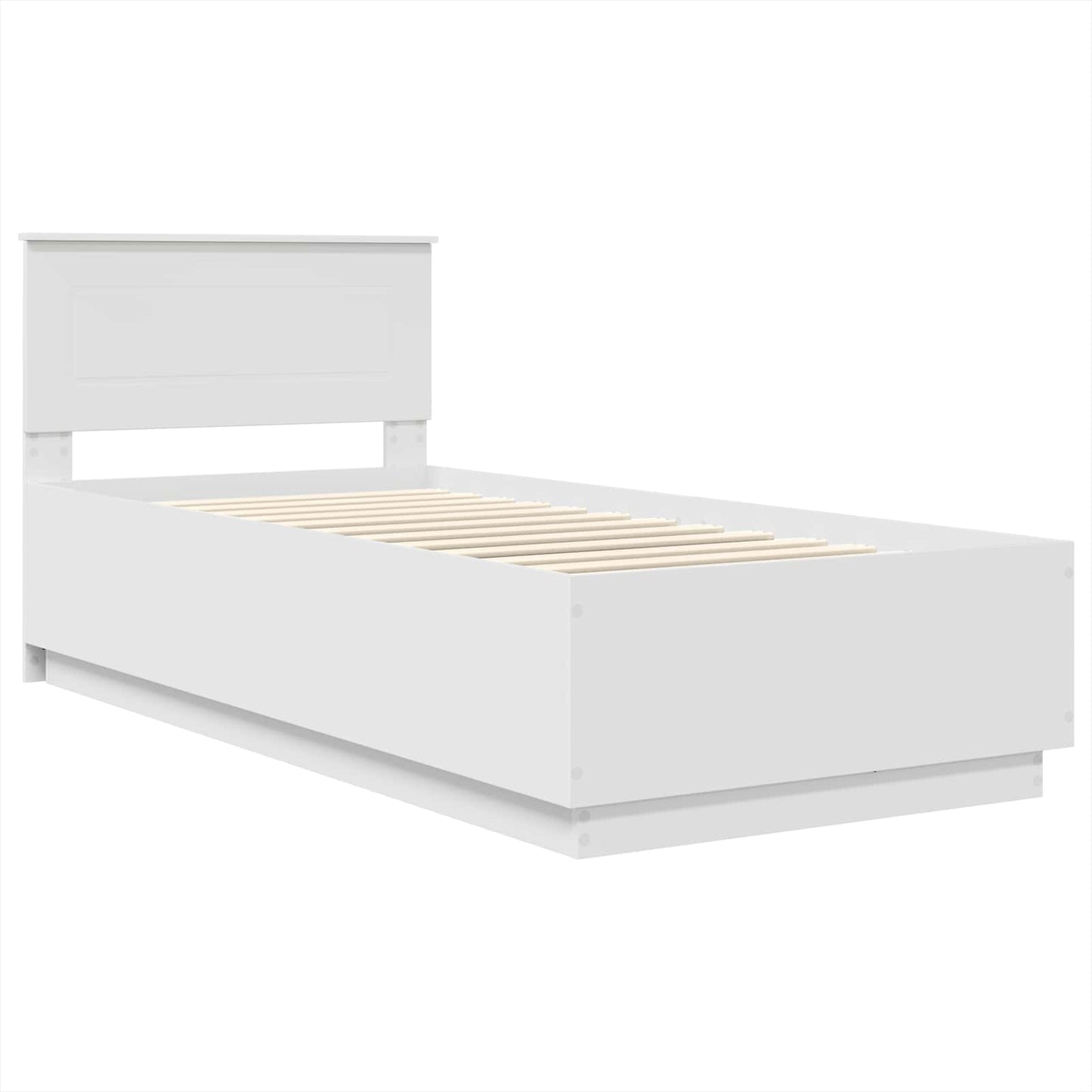 vidaXL Bed Frame with Headboard White 70 x 190 cm Engineered Wood