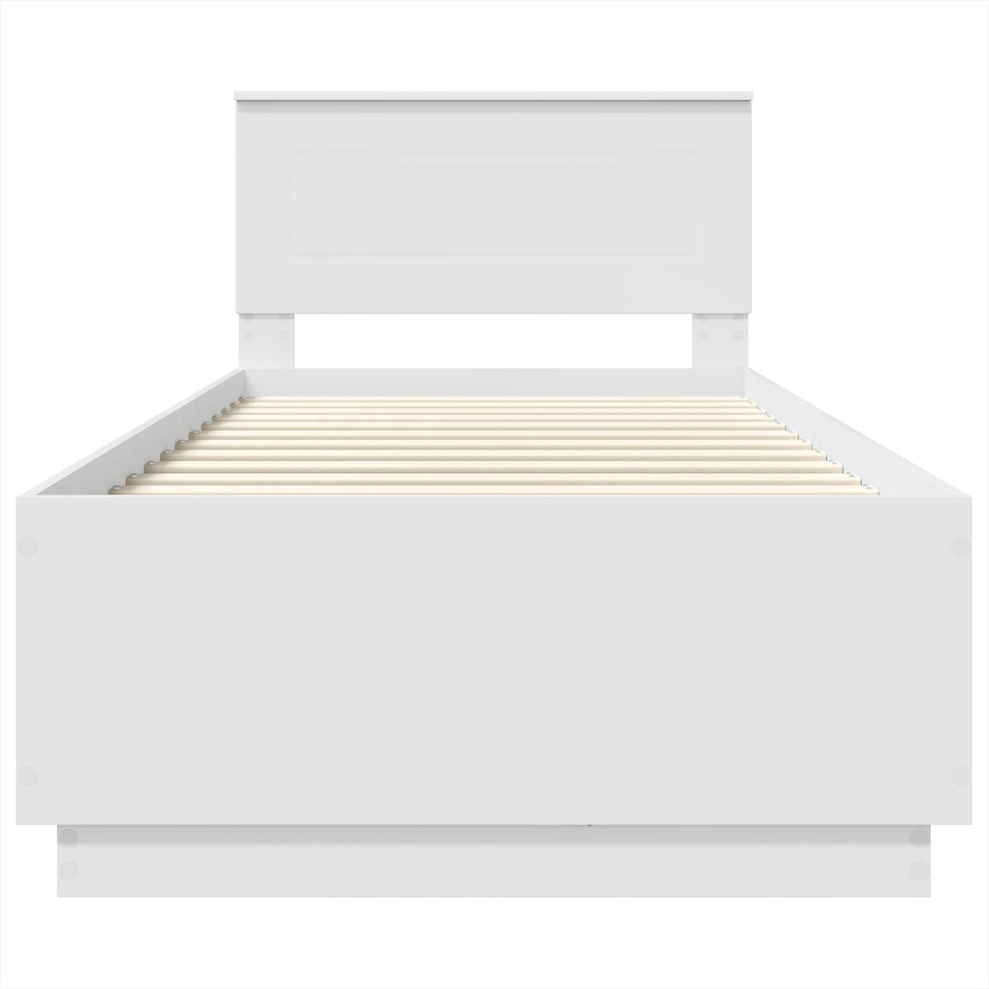 vidaXL Bed Frame with Headboard White 70 x 190 cm Engineered Wood