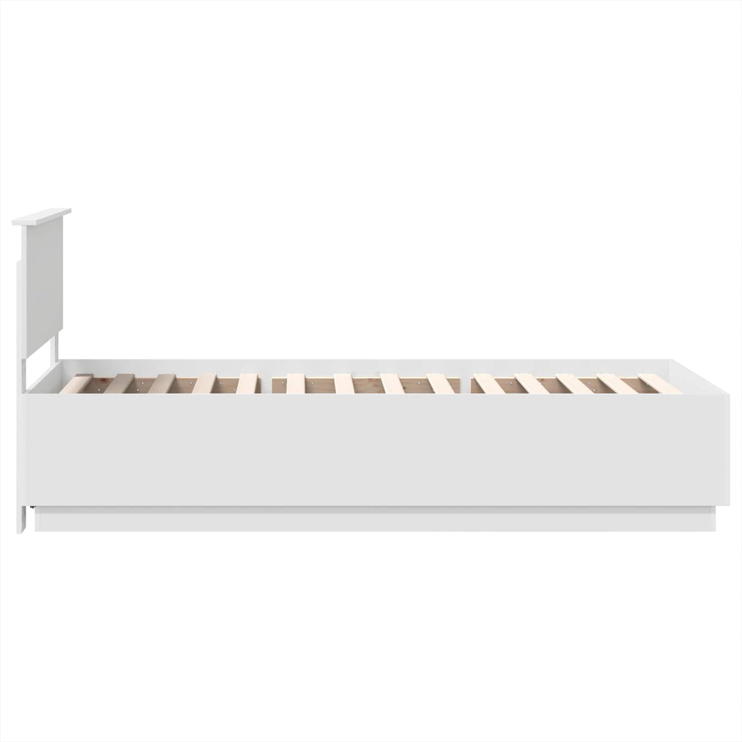 vidaXL Bed Frame with Headboard White 70 x 190 cm Engineered Wood