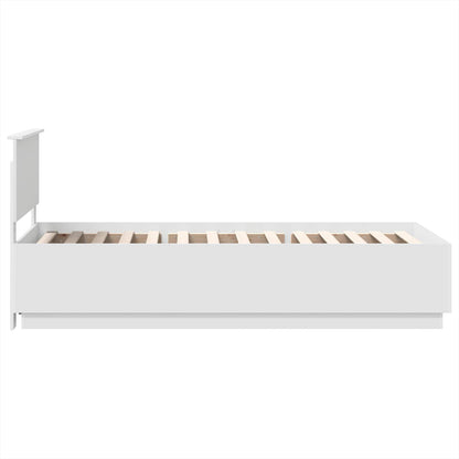 vidaXL Bed Frame with Headboard White 70 x 190 cm Engineered Wood