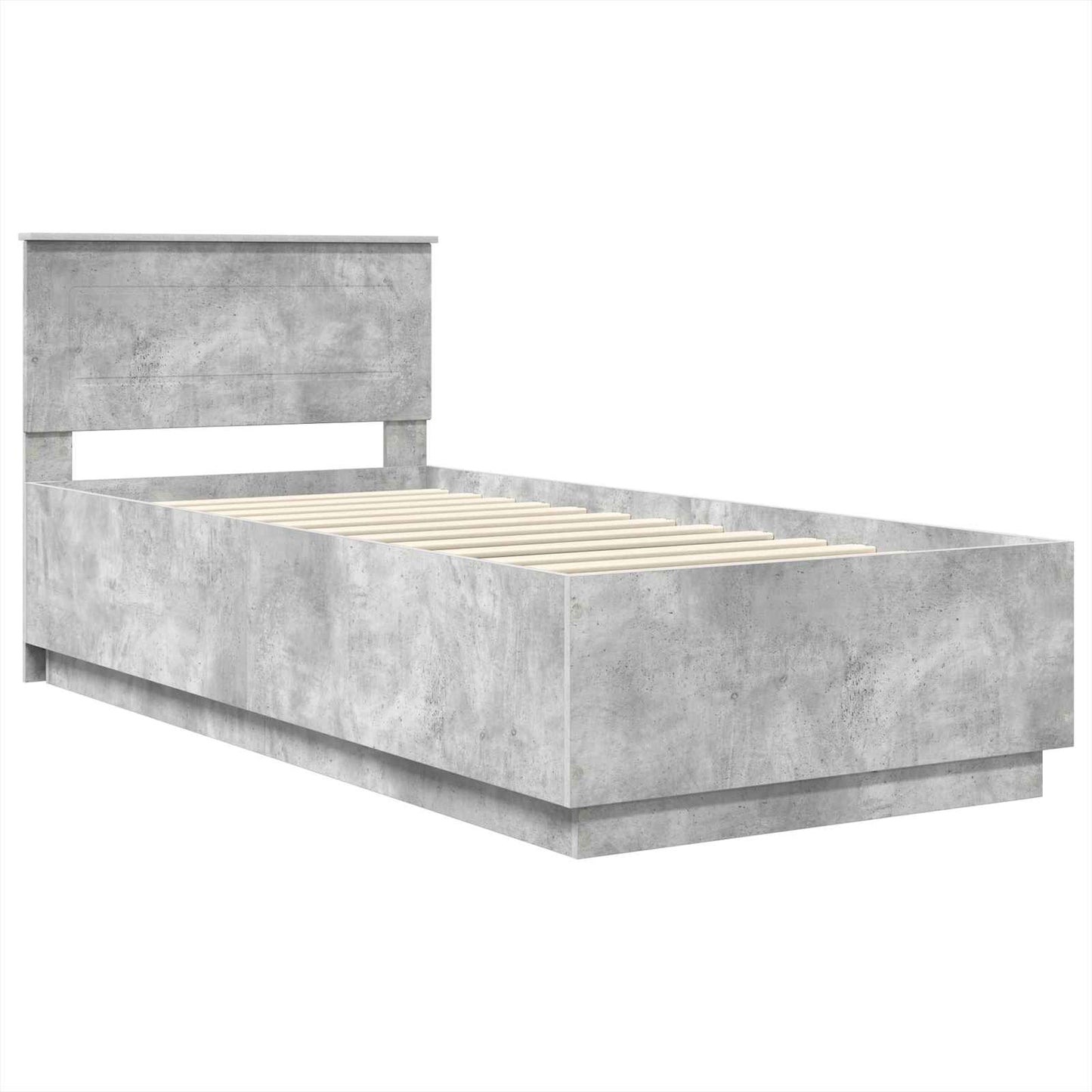 vidaXL Bed Frame Concrete Grey 70 x 190 cm Engineered Wood