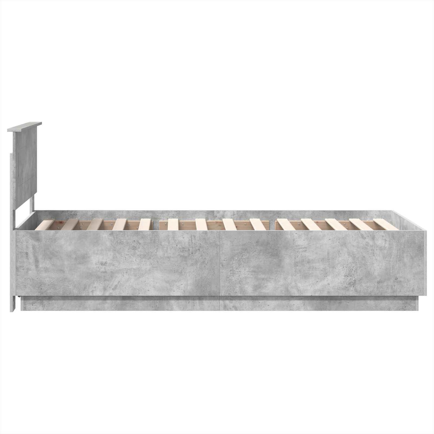 vidaXL Bed Frame Concrete Grey 70 x 190 cm Engineered Wood
