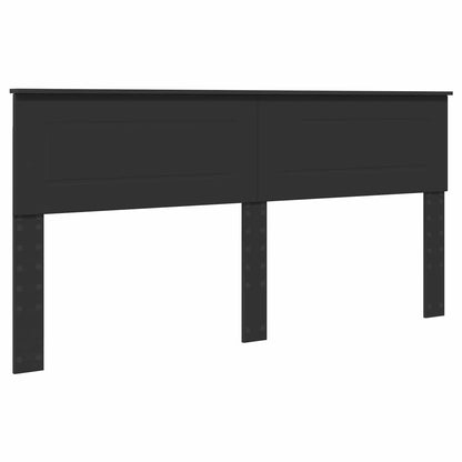 vidaXL Bed Frame with Headboard Black 200 x 200 cm Engineered Wood