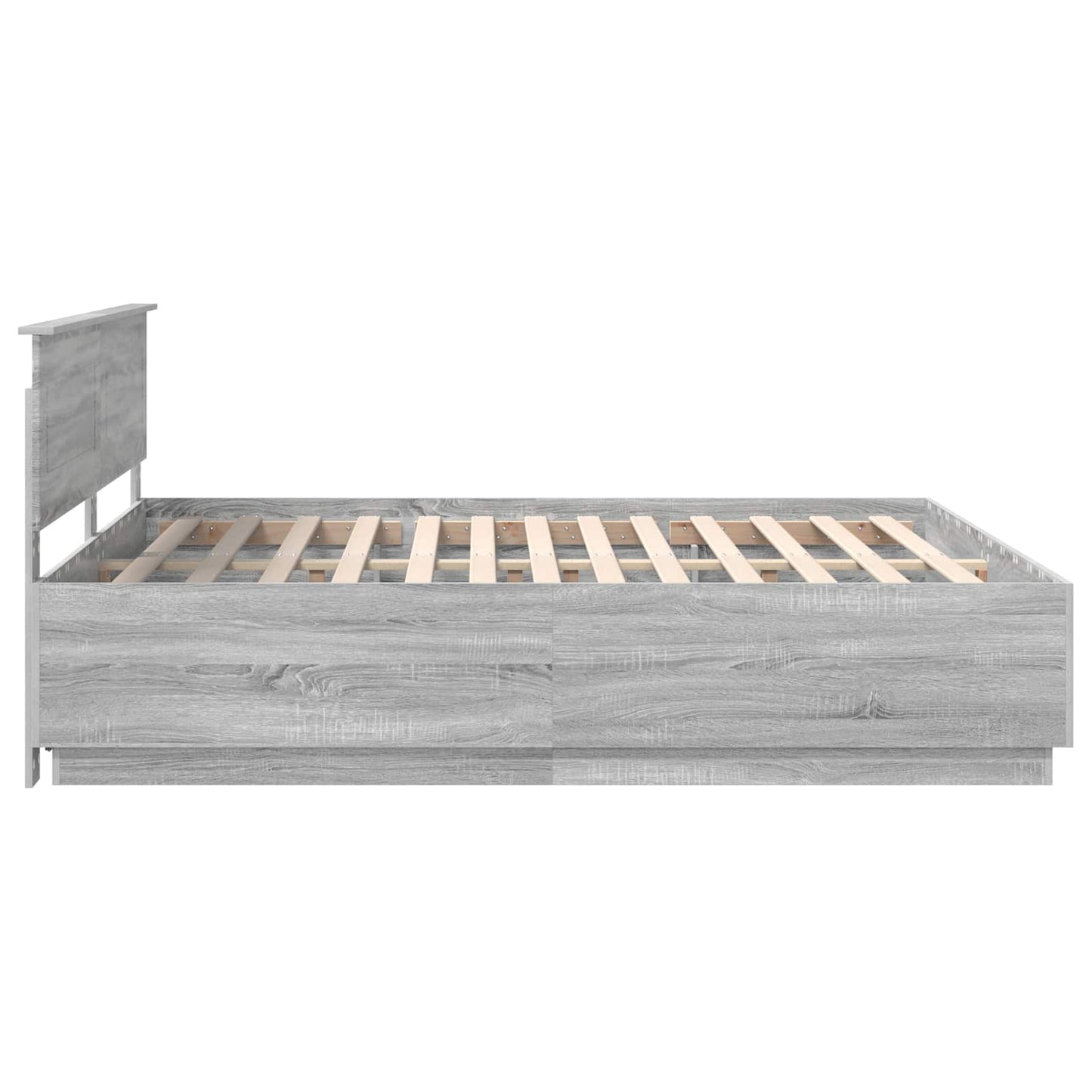 vidaXL Bed Frame Grey Sonoma 180 x 200 cm Engineered Wood