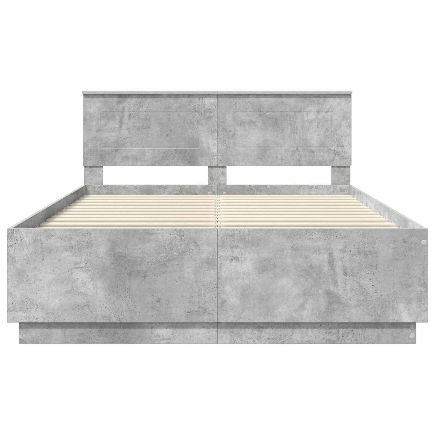 vidaXL Bed Frame Concrete Grey 150 x 200 cm Engineered Wood