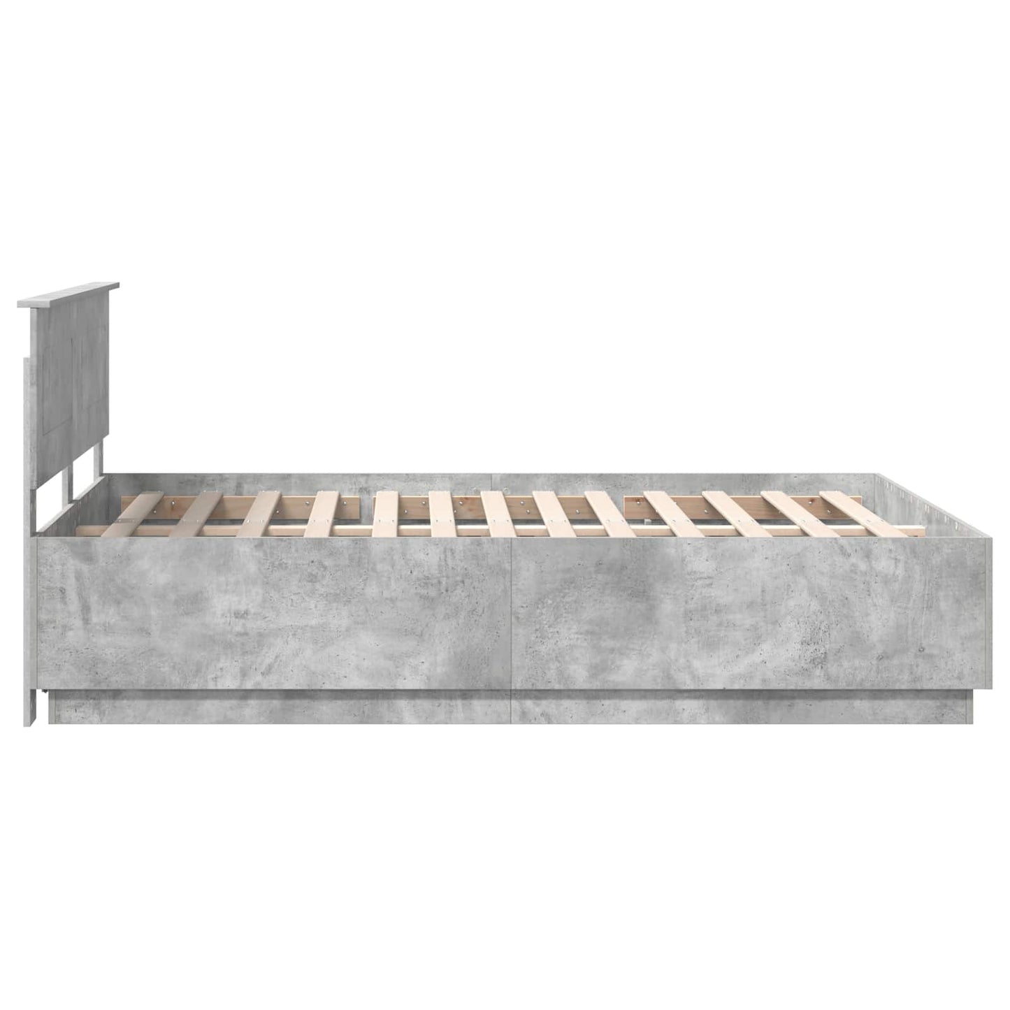 vidaXL Bed Frame Concrete Grey 150 x 200 cm Engineered Wood