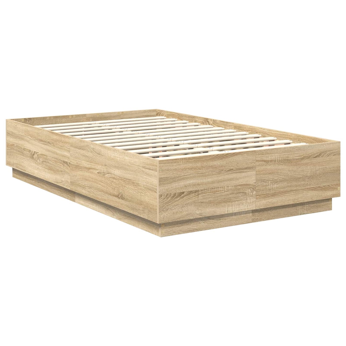 vidaXL Bed Frame Sonoma Oak 120 x 190 cm Engineered Wood