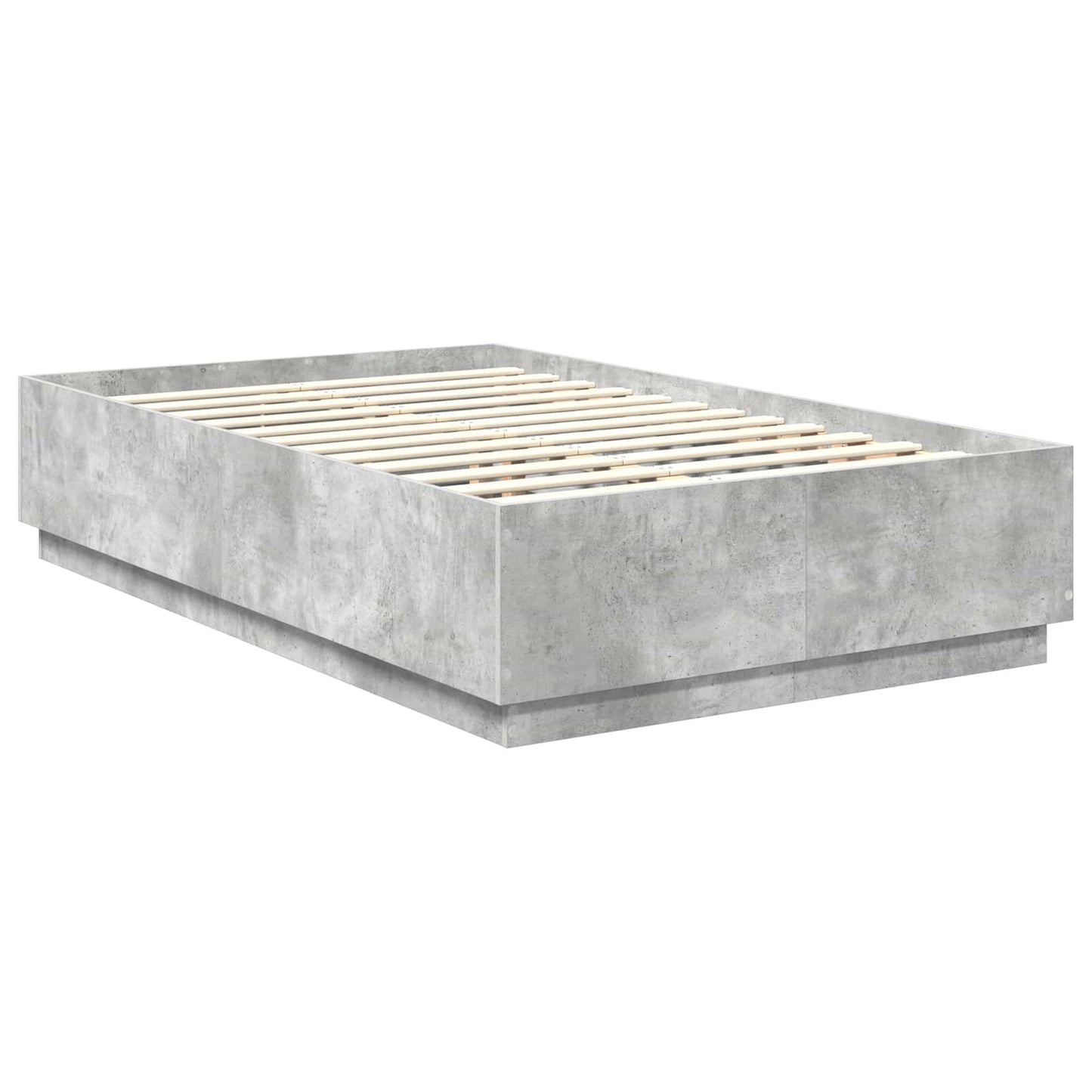 vidaXL Bed Frame Concrete Grey 120 x 190 cm Engineered Wood