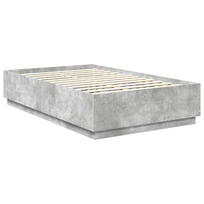 vidaXL Bed Frame Concrete Grey 120 x 190 cm Engineered Wood