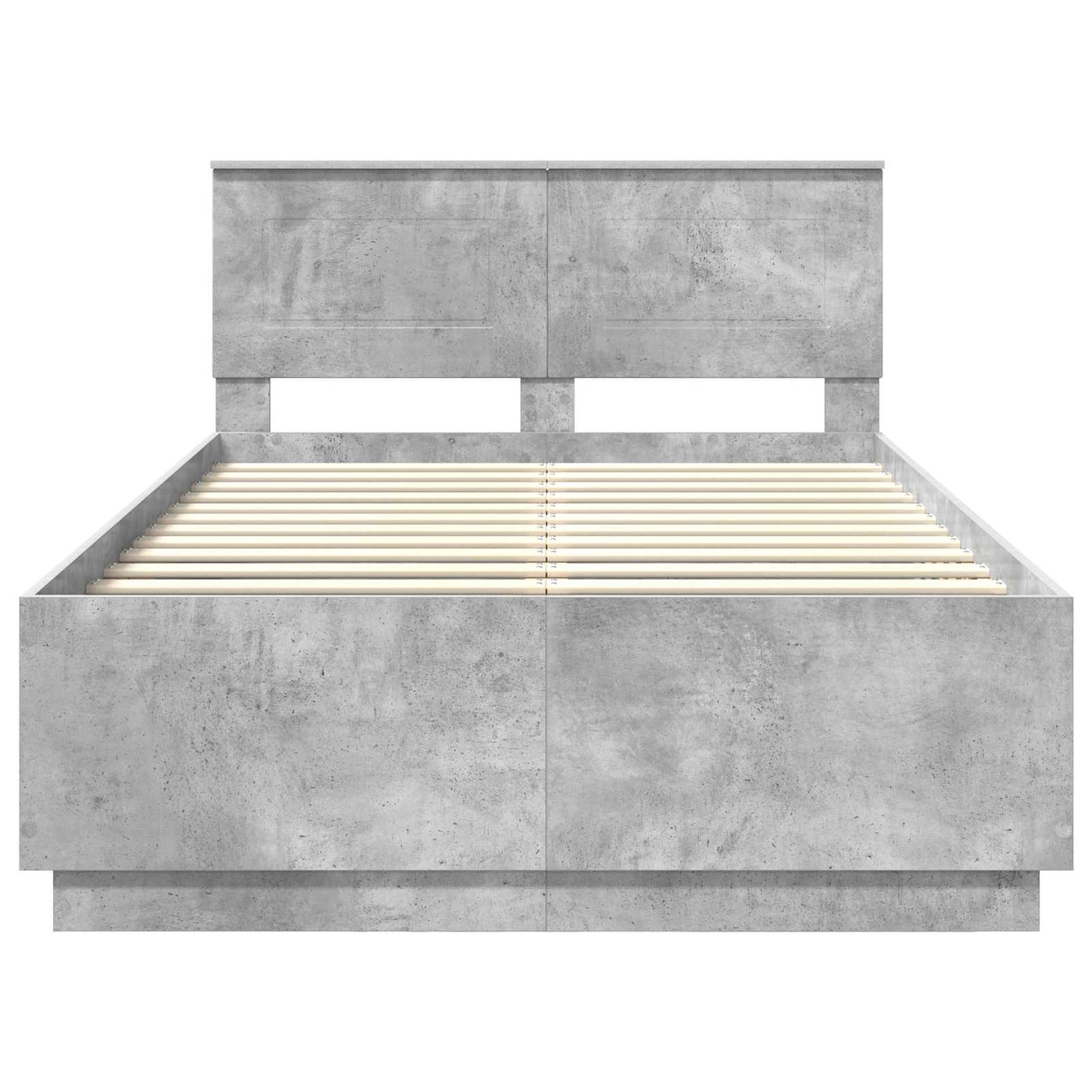 vidaXL Bed Frame Concrete Grey 120 x 190 cm Engineered Wood