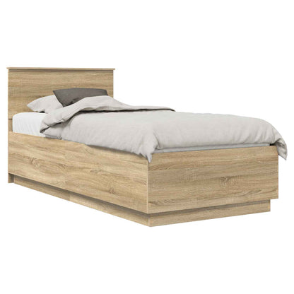 vidaXL Bed Frame Sonoma Oak 100 x 200 cm Engineered Wood