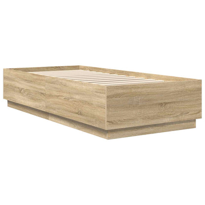 vidaXL Bed Frame Sonoma Oak 100 x 200 cm Engineered Wood