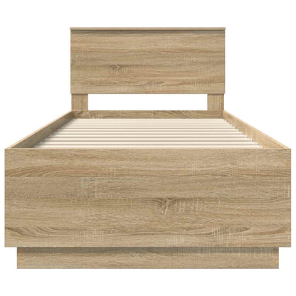 vidaXL Bed Frame Sonoma Oak 100 x 200 cm Engineered Wood