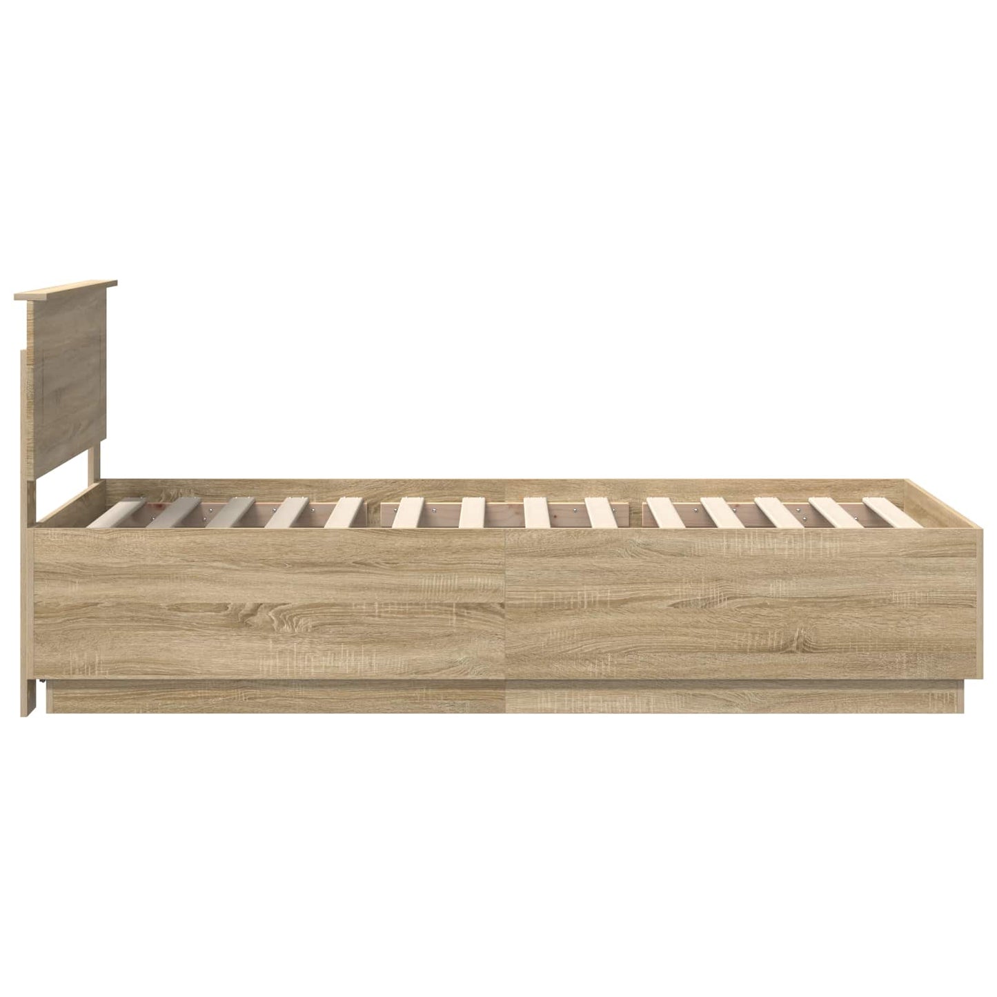 vidaXL Bed Frame Sonoma Oak 100 x 200 cm Engineered Wood