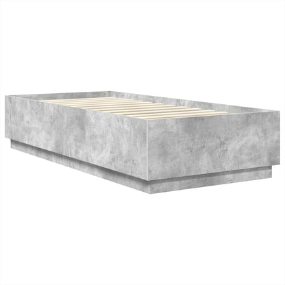 vidaXL Bed Frame Concrete Grey 100 x 200 cm Engineered Wood