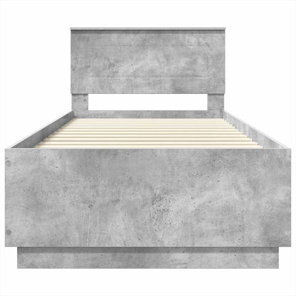 vidaXL Bed Frame Concrete Grey 100 x 200 cm Engineered Wood