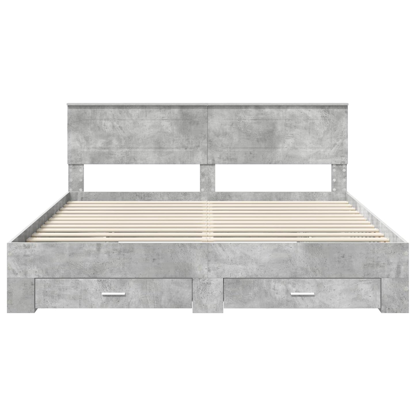 vidaXL Bed Frame Concrete Grey 180 x 200 cm Engineered Wood