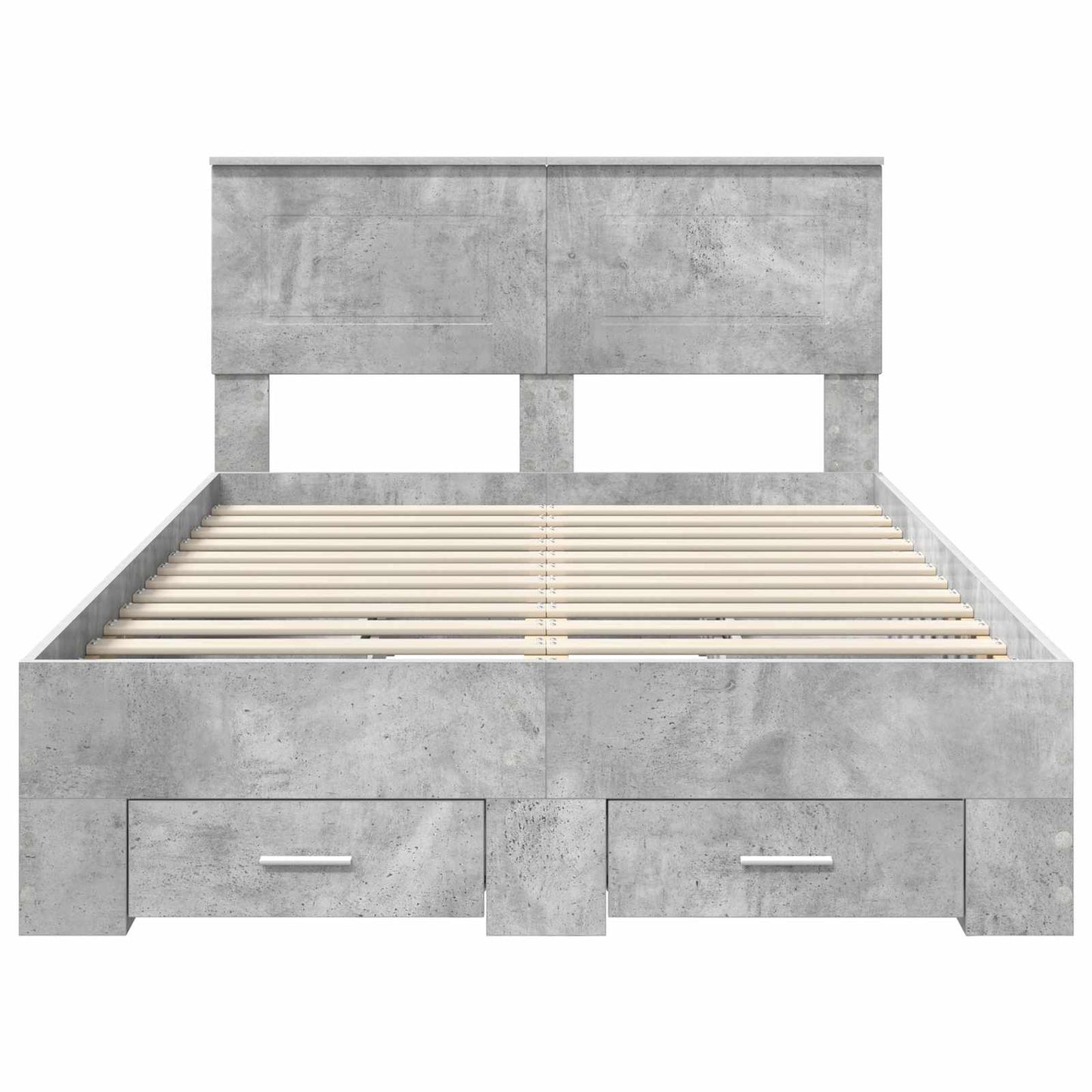 vidaXL Bed Frame Concrete Grey 120 x 190 cm Engineered Wood