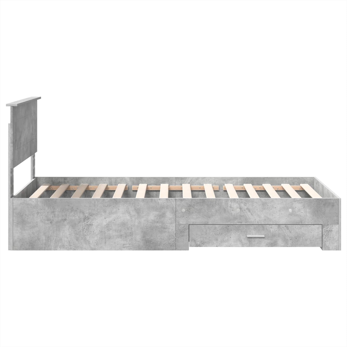 vidaXL Bed Frame Concrete Grey 100 x 200 cm Engineered Wood