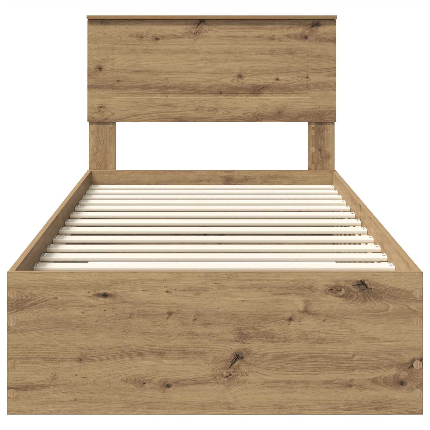 vidaXL Bed Frame with Drawer Artisan Oak 90 x 200 cm Engineered Wood