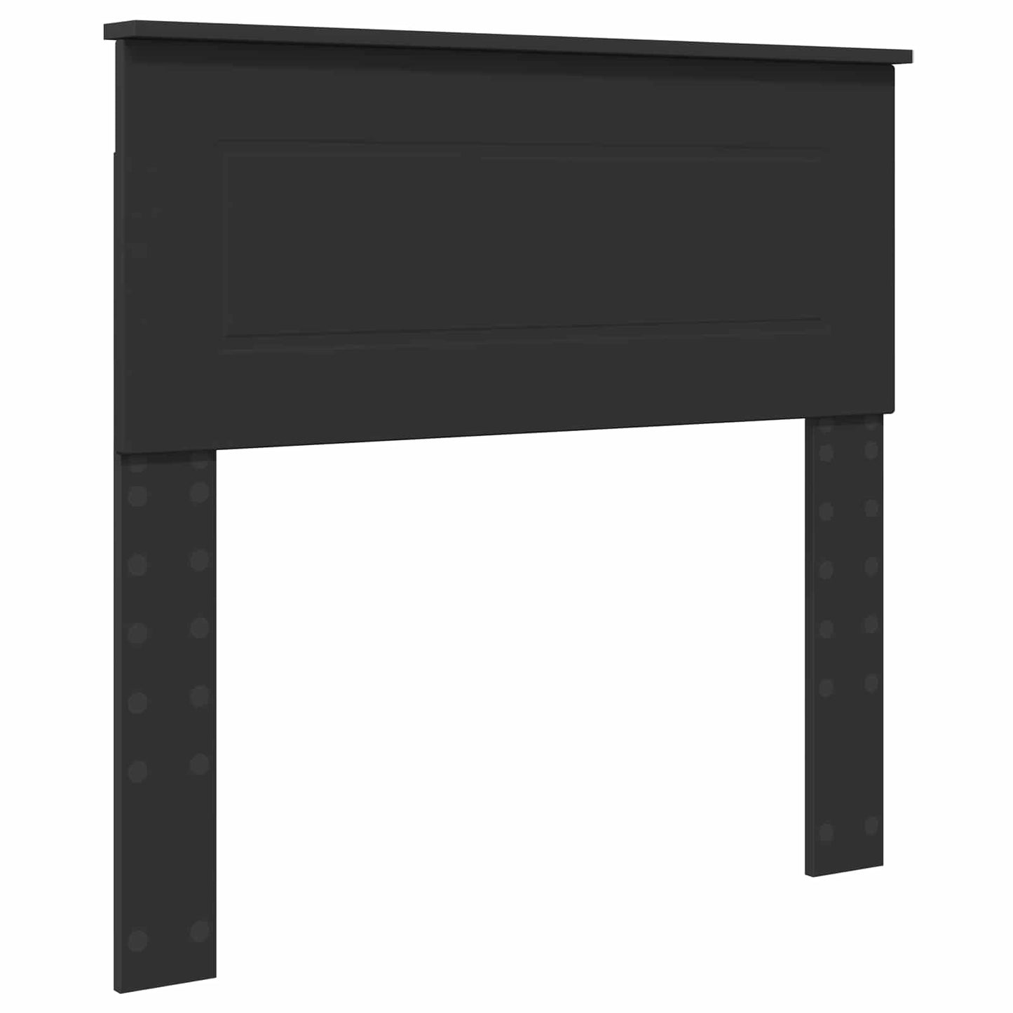 vidaXL Bed Frame with Shelf Manual Black 75 x 190 cm Engineered Wood