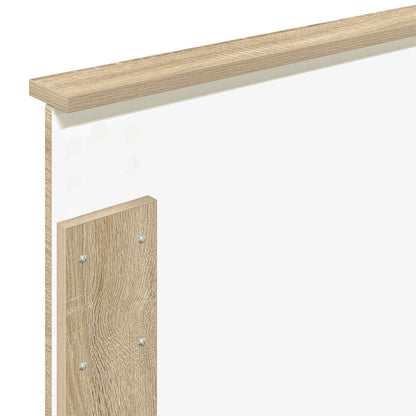 vidaXL Bed Frame with Shelf Sonoma Oak 75 x 190 cm Engineered Wood