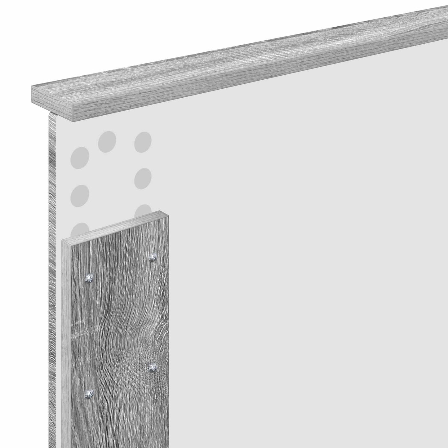 vidaXL Bed Frame with Shelf Grey Sonoma 75 x 190 cm Engineered Wood