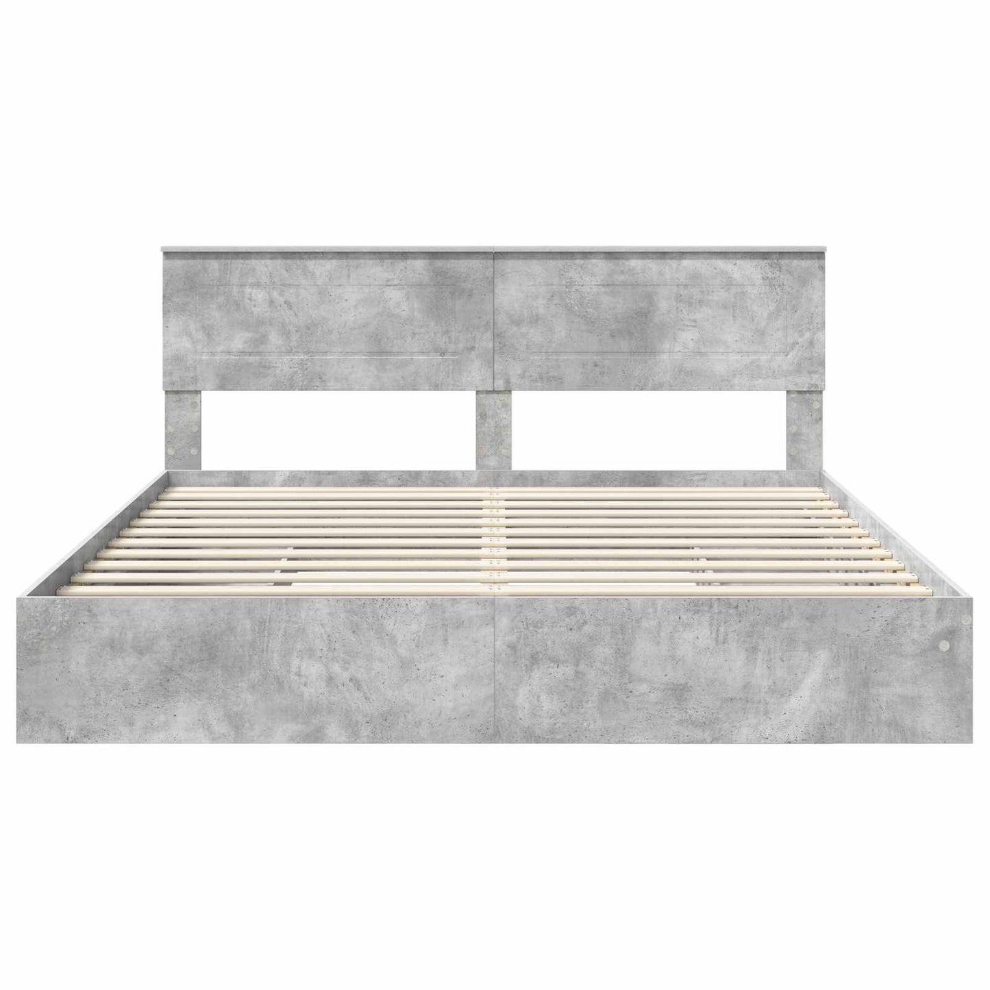vidaXL Storage Bed Concrete Grey 200 x 200 cm Engineered Wood