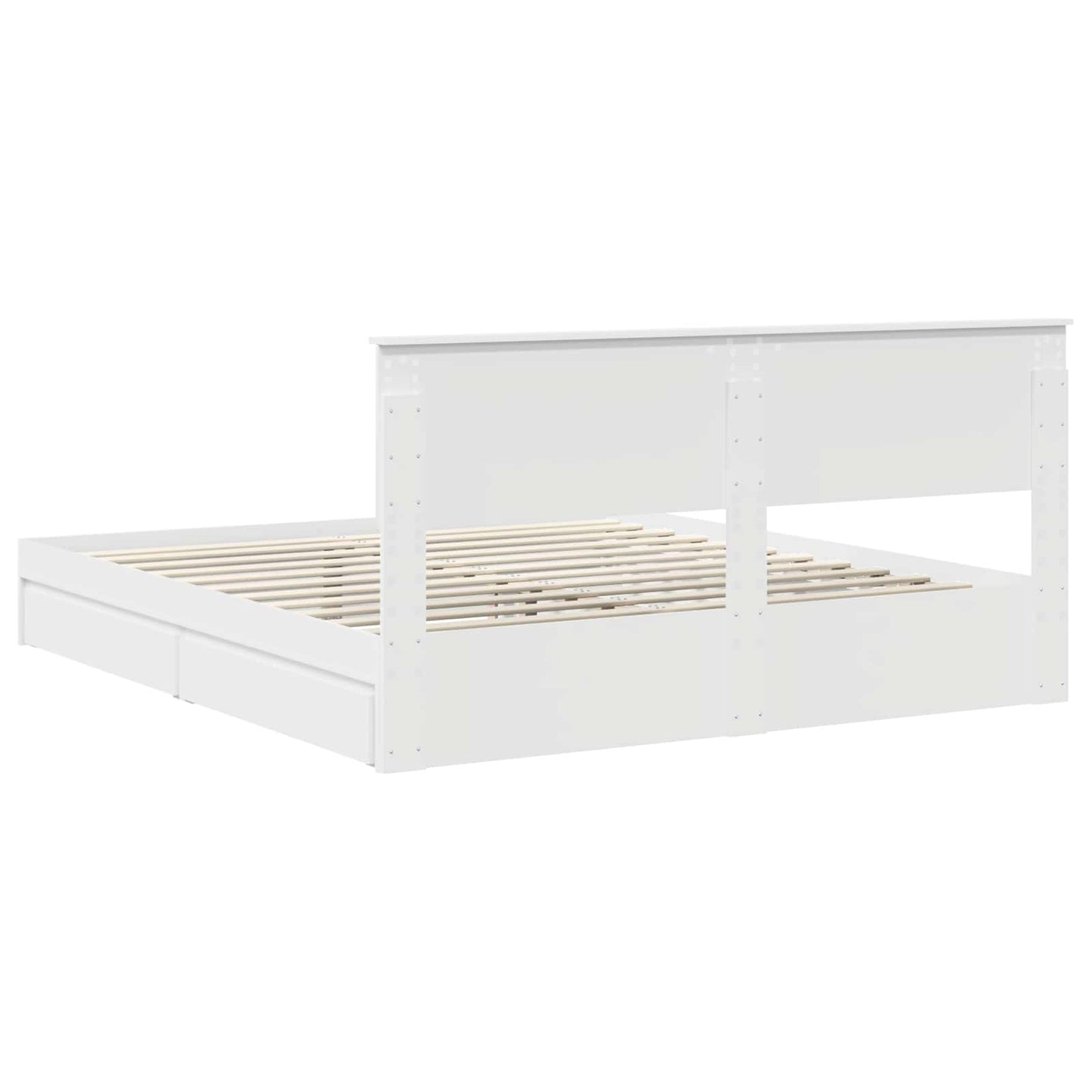 vidaXL Storage Bed with Headboard White 180 x 200 cm Engineered Wood