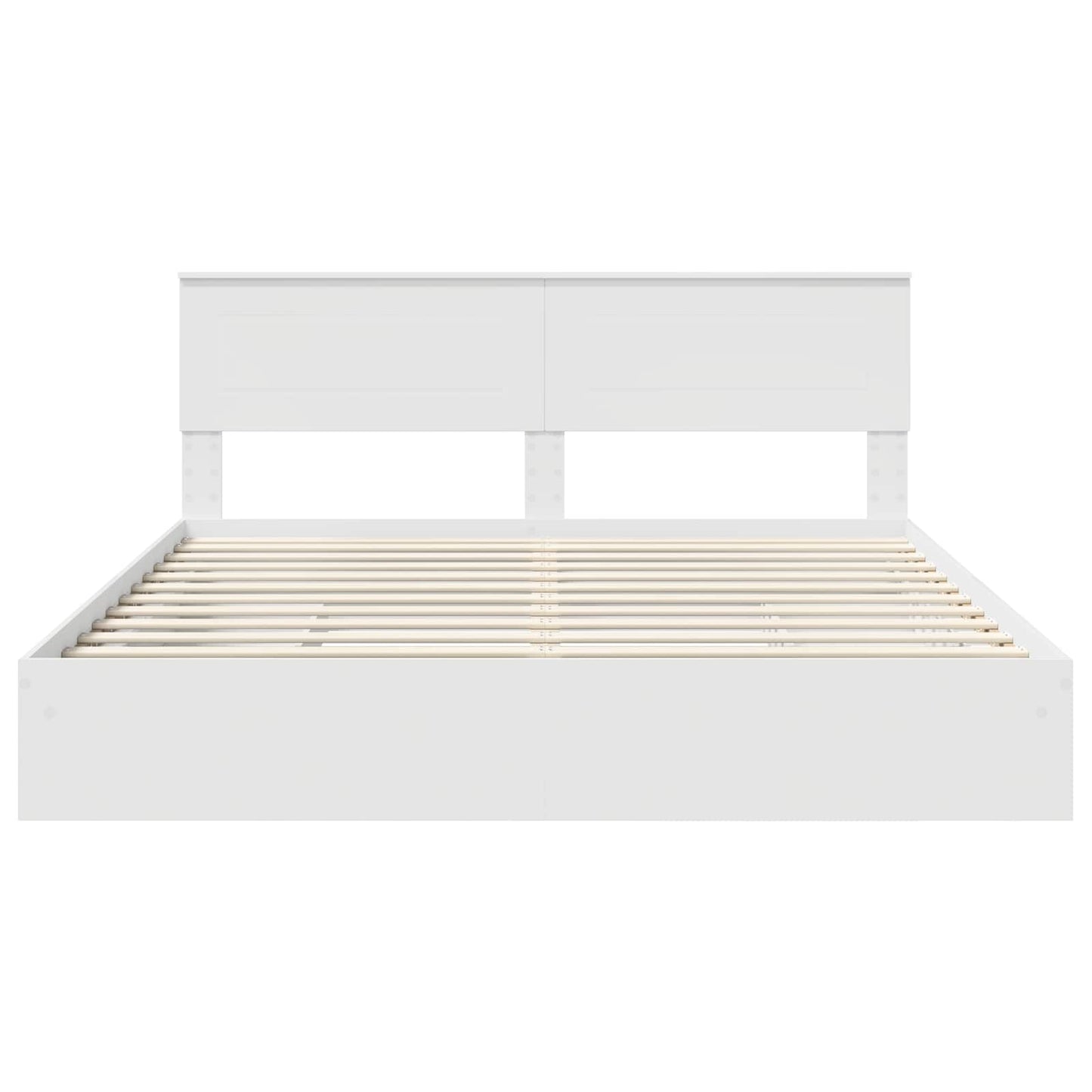 vidaXL Storage Bed with Headboard White 180 x 200 cm Engineered Wood
