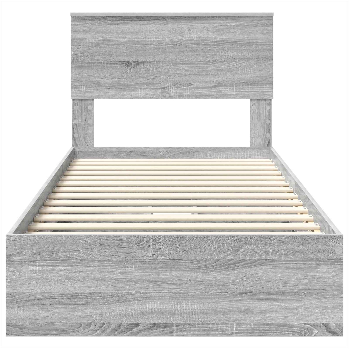vidaXL Storage Bed Grey Sonoma 100 x 200 cm Engineered Wood