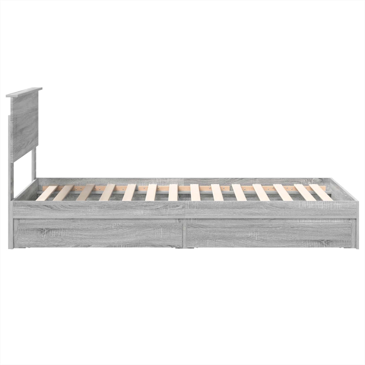 vidaXL Storage Bed Grey Sonoma 100 x 200 cm Engineered Wood