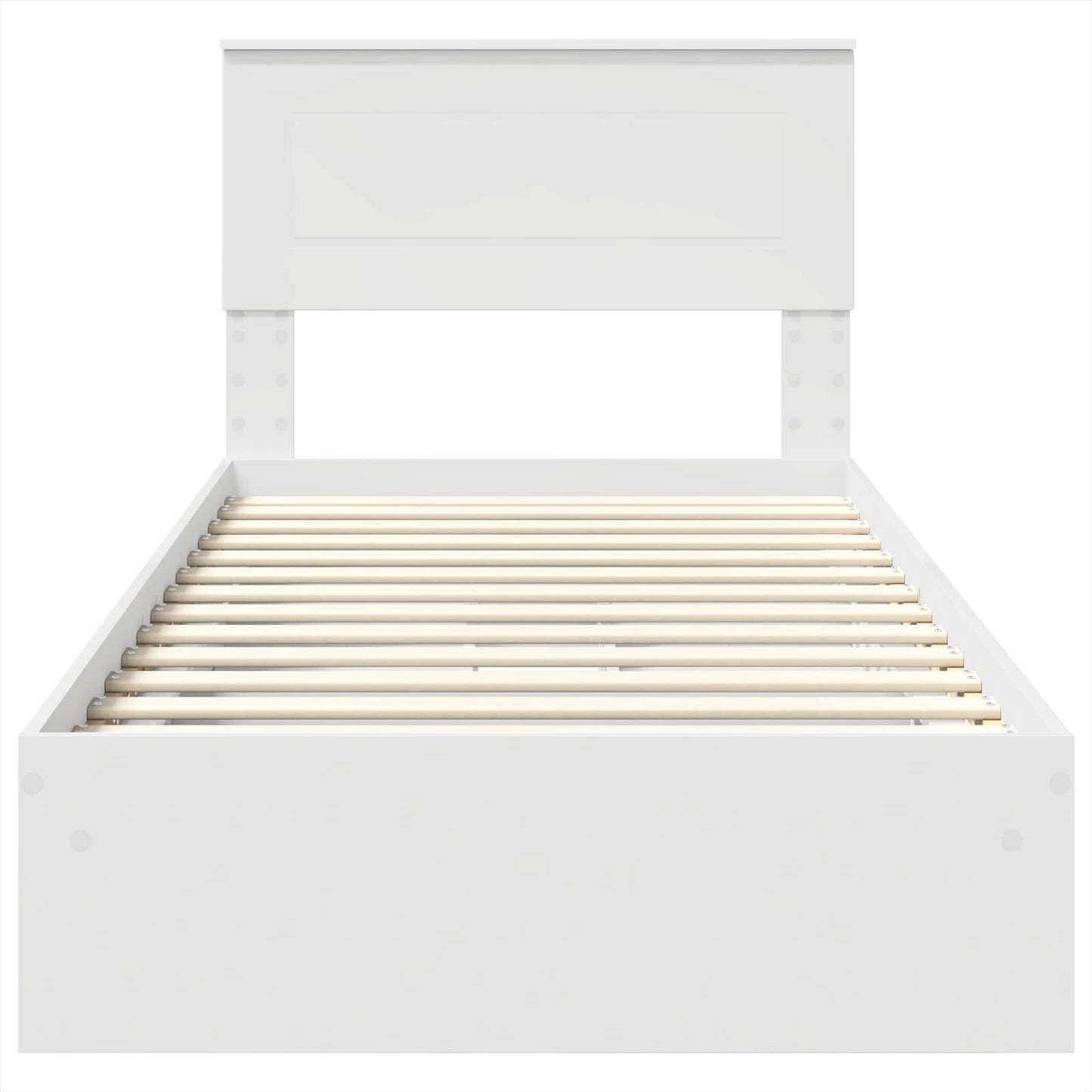 vidaXL Storage Bed with Headboard White 75 x 190 cm Engineered Wood
