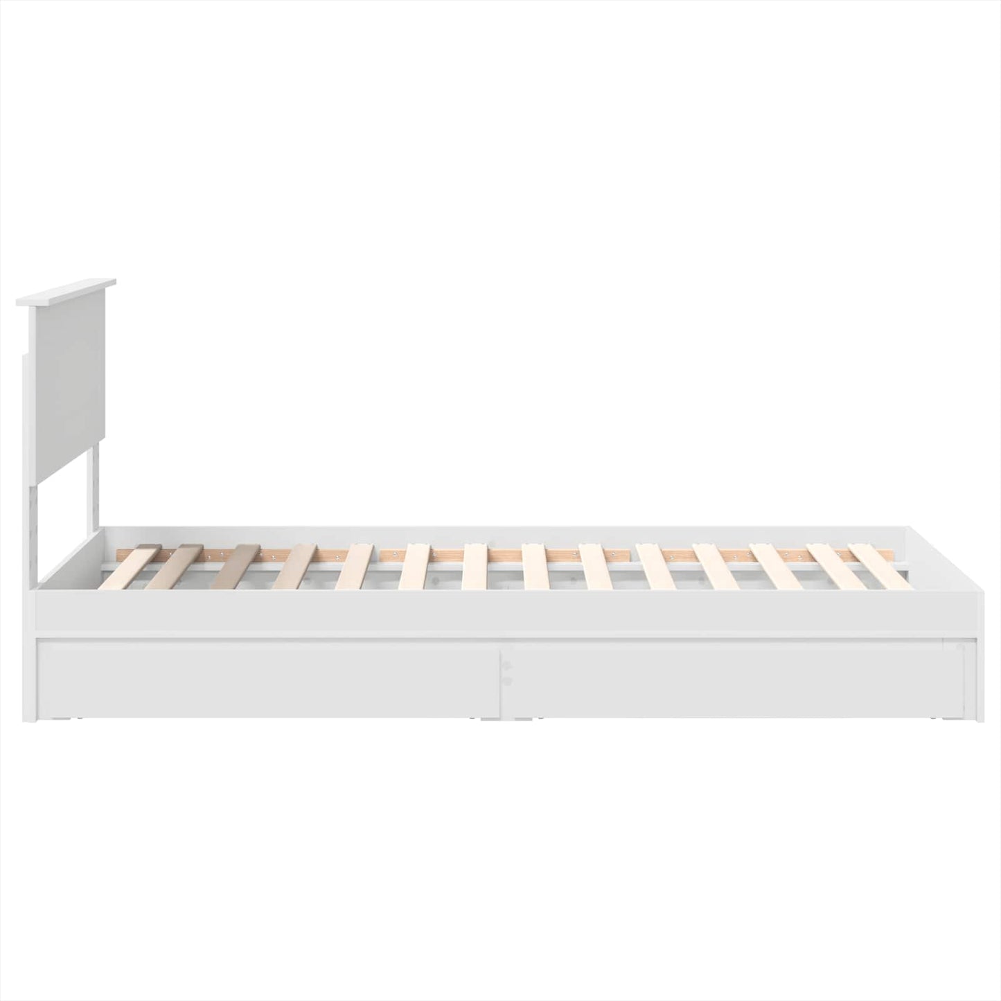 vidaXL Storage Bed with Headboard White 75 x 190 cm Engineered Wood