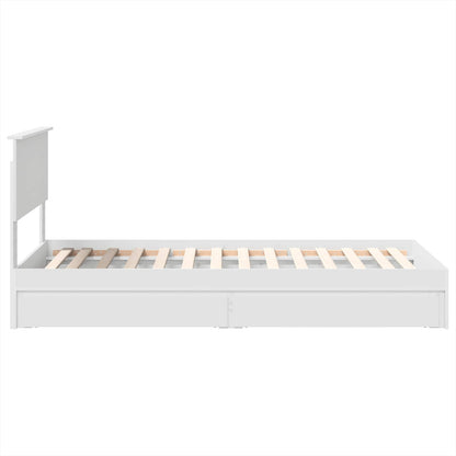 vidaXL Storage Bed with Headboard White 75 x 190 cm Engineered Wood