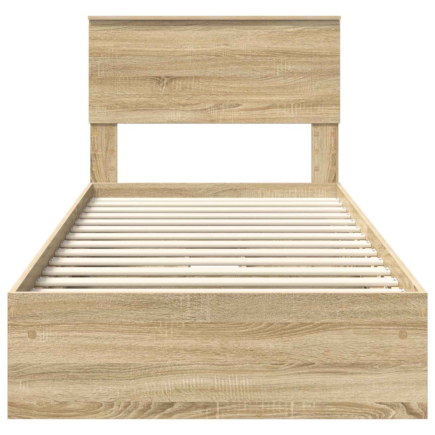 vidaXL Storage Bed with Drawer Sonoma Oak 75 x 190 cm Engineered Wood
